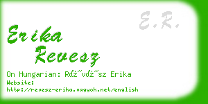 erika revesz business card